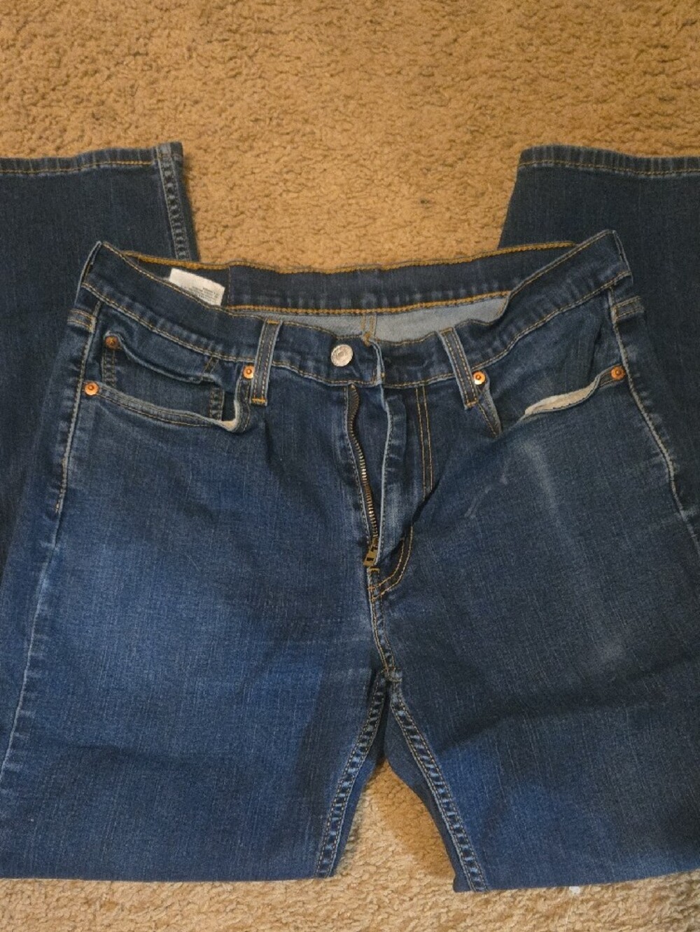 Women's Straight-Leg Jeans in Dark Blue Denim